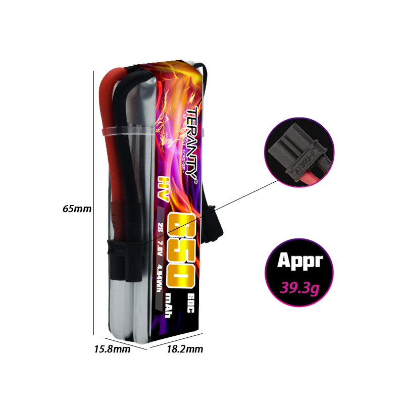 2/4/6/10 STUKS TERANTY 650mAh  - Drone Kit Fpv recensie en prijs